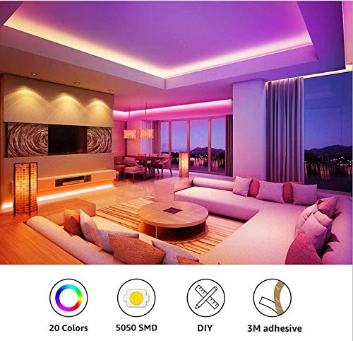 [AUSTRALIA] - SZZXS LED Light bar, 5050 RGB LED Light bar, 150LED Light, 12V44 Button, Color-Changing LED Light bar, with Remote Control, Suitable for Living Room, Kitchen, bar Home Decoration (16.4 feet) 