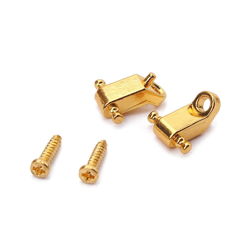 Alnicov Roller String Trees/String Retainers With Screws For Electric Guitar Pack Of 2,Gold