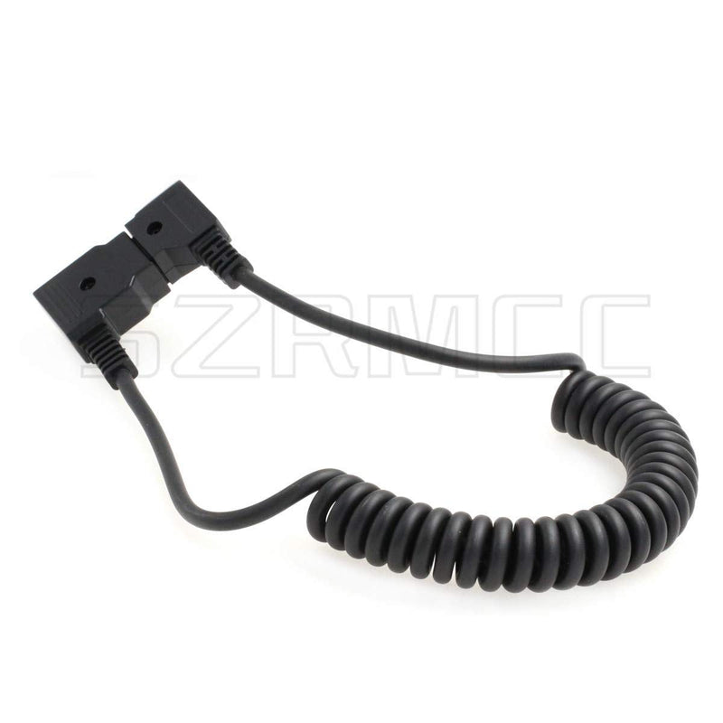 SZRMCC Interface Conversion Coiled Cable D-Tap 2 Pin Male to Female for IDX Anton-Bauer Battery ARRI Red Camera (Coiled Cable)