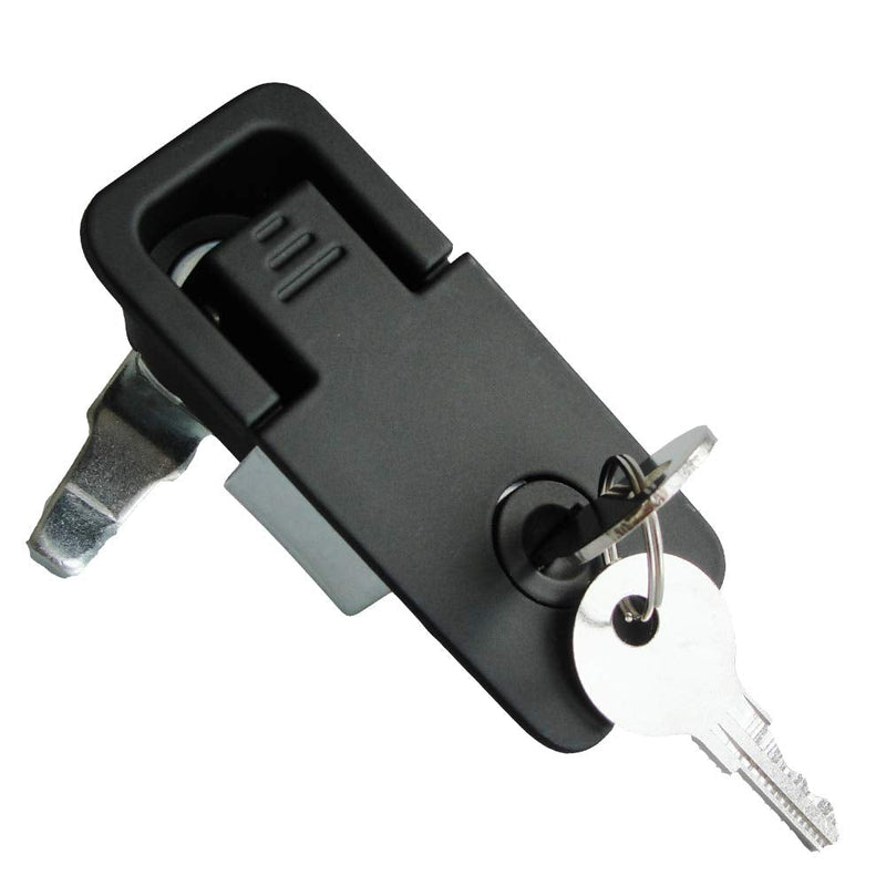 [AUSTRALIA] - 2Pcs Compression Latch Flush Sealed Lever Latch Trigger Lift and Turn Adjustable Grip Matching Keys Powder Coated Style1 