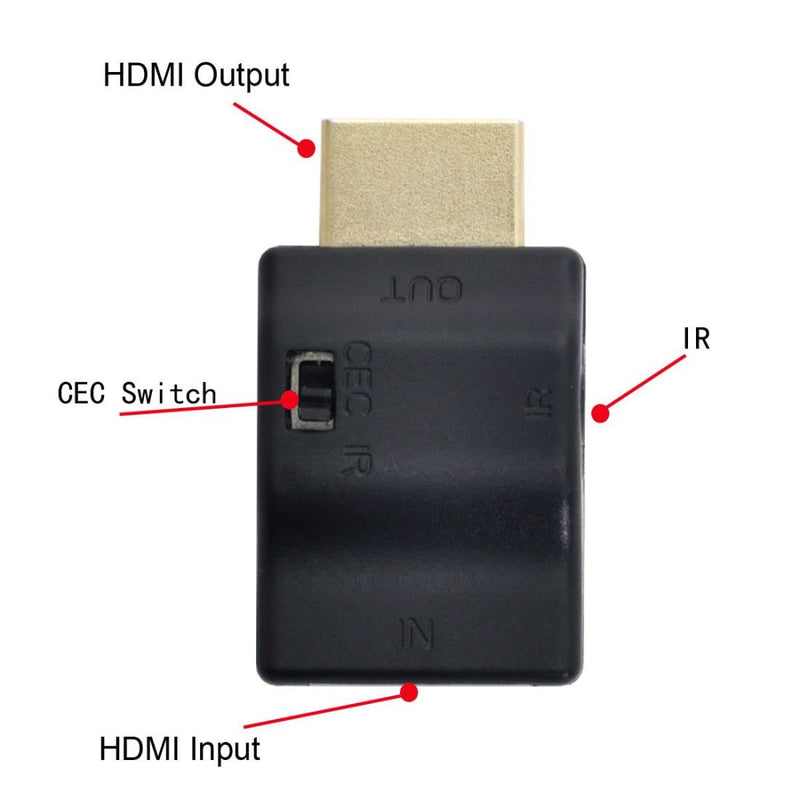 ChenYang CY HDMI Male to Female Remote Controlled HDMI-Compatible 2.0 IR Adapter with CEC ARC Function HDCP Compliant Support to Close CEC CEC/ARC HDMI Adapter x1