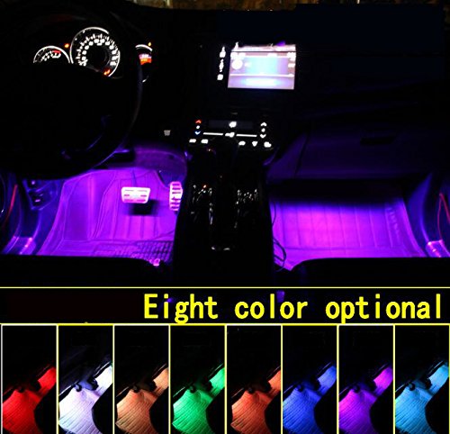 Car LED Strip Light, Uniwit 4 Pcs Multicolor Music Car Interior Atmosphere Lights for Car TV Home with Sound Active Function, Wireless Remote Control and Smart USB Port (48 LED-USB Port) 48 LED-USB Port