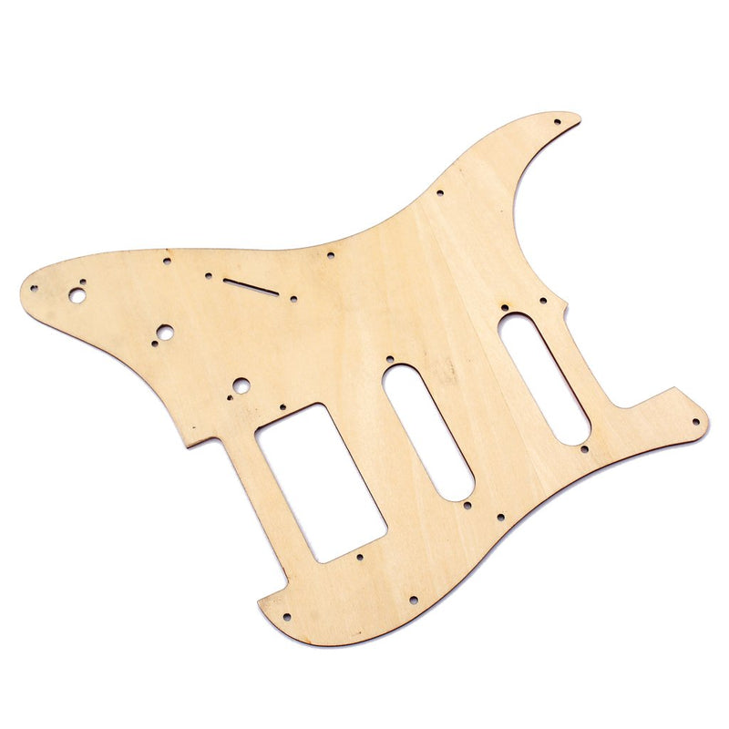 Alnicov 11 Hole Wooden Guitar Pickguard Maple Wood with Decorative Flower Pattern for ST Electric Guitars (SSH)