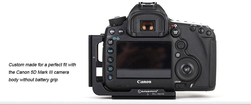 SUNWAYFOTO PCL-5DIIIR L Plate for Canon 5D Mark III Camera Arca & RRS Compatible Sunway