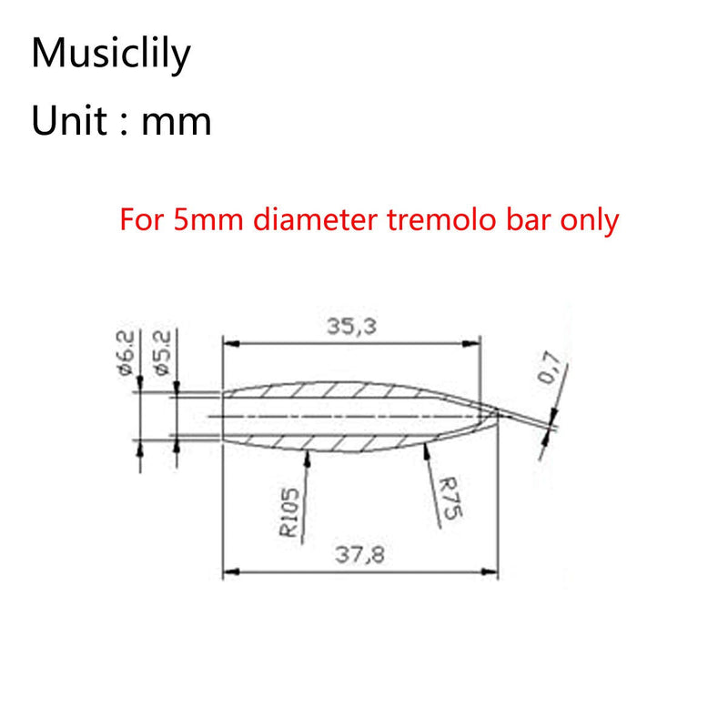 Musiclily Pro Inch Size Plastic Guitar Stratocaster Tremolo Arm Tips Whammy Bar Knobs for USA/Mexico Strat Style, Aged White (Set of 2)