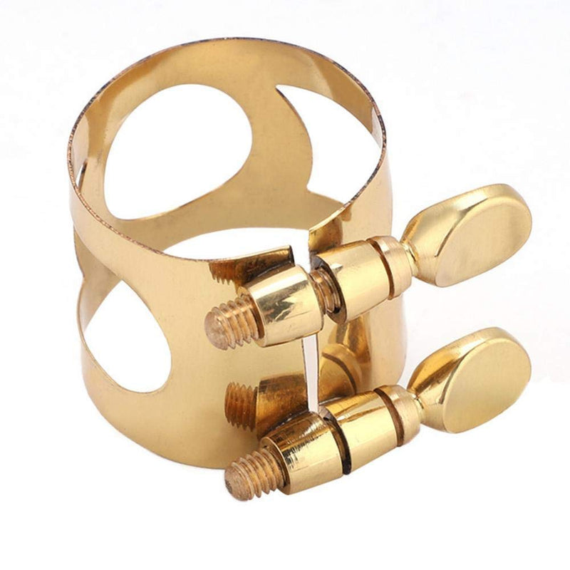 Alomejor Alto Sax Mouthpiece Set 5 in 1 Saxophone Mouthpiece Kit with Cap Metal Buckle Reed Pads Musical Instruments