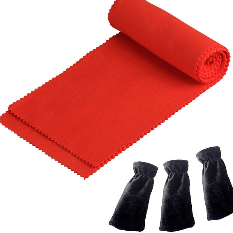 MUPOO Piano Keyboard Anti-Dust Cover Cloth with 3Pcs Piano Pedal Covers for Piano Cleaning Care