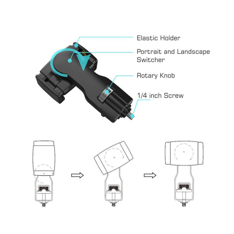 hohem Smartphone Holder Phone Clip for Hohem Gimbal Accessories for iSteady Mobile+ iSteady Pro 2, and Other Gimbal Stabilizer with 1/4'' Screw