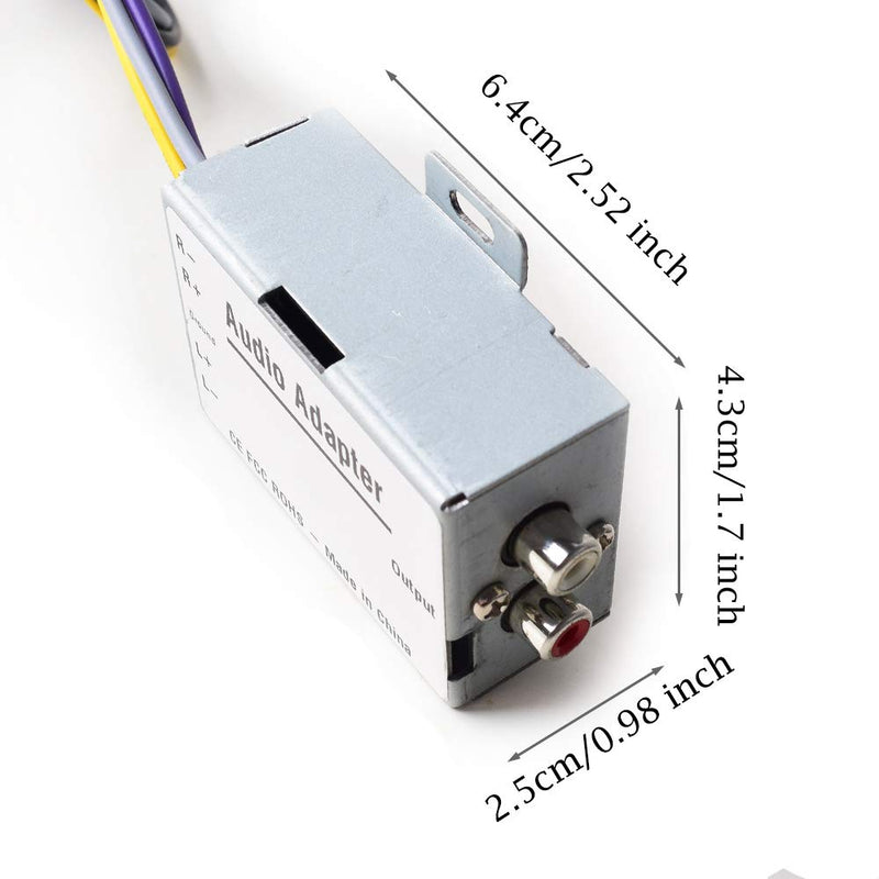 Car Stereo Audio Speak Signal Hi-Low Converter for Auto Amp Subwoofer Amplifier CD Player High to Low Adapter