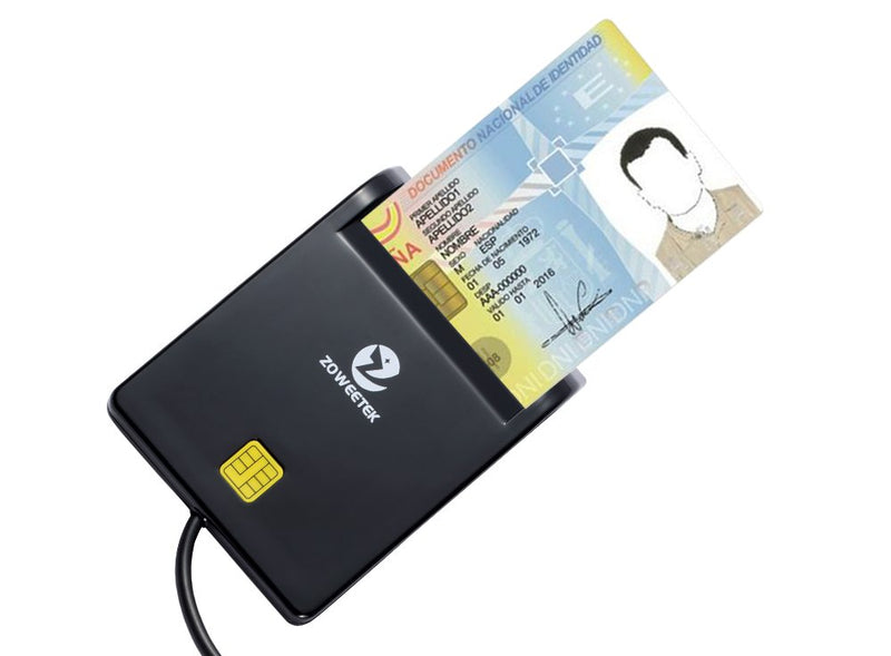 ZOWEETEK Smart Card Reader DOD Military USB Common Access CAC, Compatible with Windows, Mac OS and Linux