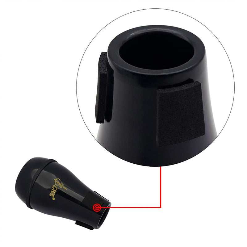 EXCEART Trombone Mute French Horn Practice Mute Silencer Black