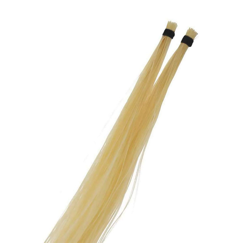 2 Hanks Mongolian Horse Bow Hair for Violin, Professional Violin Bow Hair Made of Genuine, 29.5 Inch Natural White