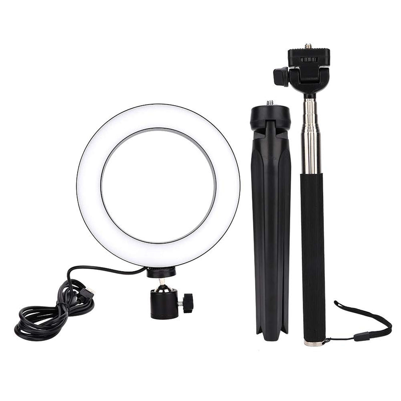 motion movement camera stand lights 6 inch Selfie Ring Light with Tripod Stand for Live Stream Makeup, Mini Led Camera Table Lamp Fill Light for Video Photography
