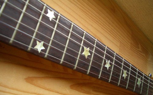 Inlaystickers Fret Markers for Guitars & Bass - Everly Brothers Stars - White Pearl F-093EB-WT