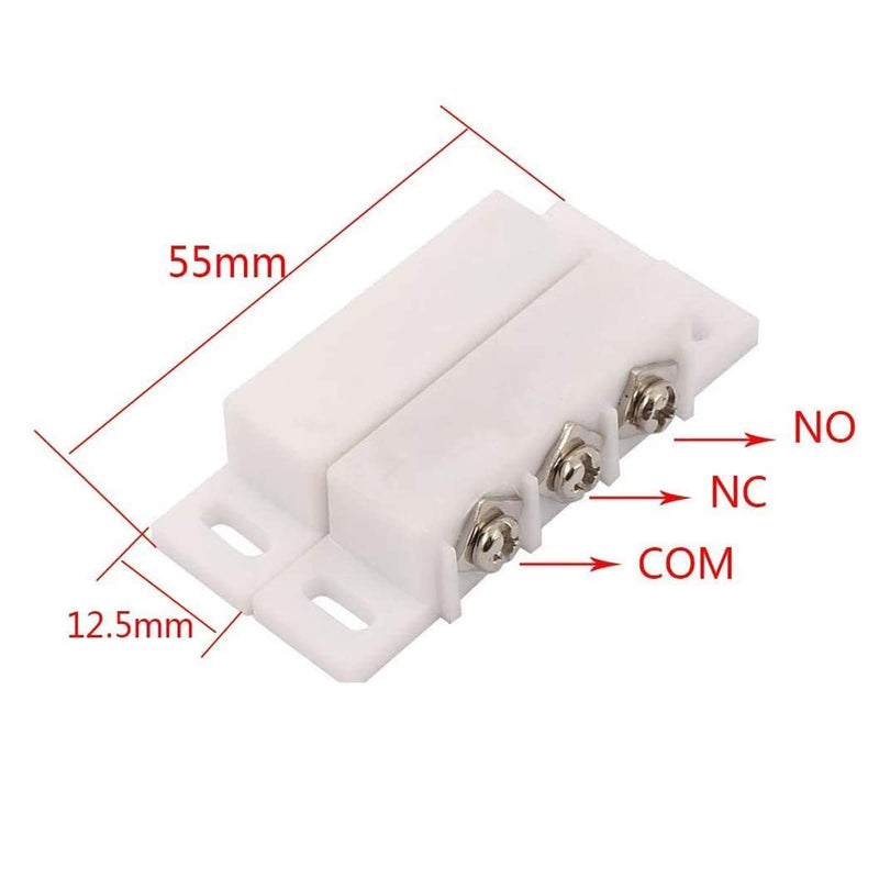 [AUSTRALIA] - jing Magnetic Reed Switch MC-31B NC & NO Surface Mount Door Window Alarm, Magneti Door Switch, Contact Sensor, for Home Security and Burglar Alarm Magnetic Reed Switch,Sets of 5 
