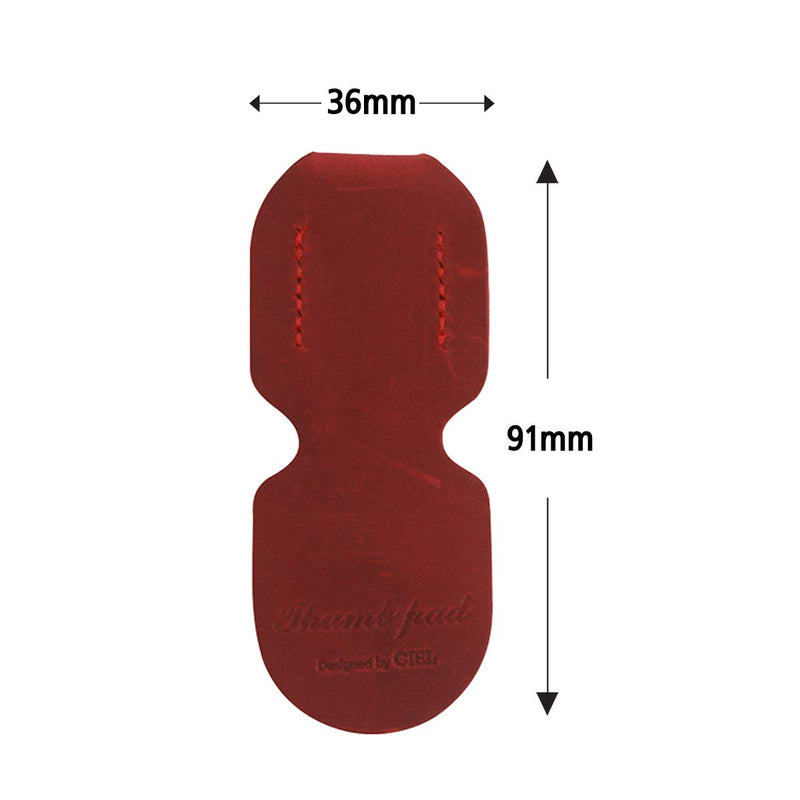 CIELmusic Saxophone Thumb Rest Cushion, Saxophone Thumb Pad, Saxophone Thumb Protector, Alto/Tenor Saxophone, Soft Durable Leather, Handmade,red