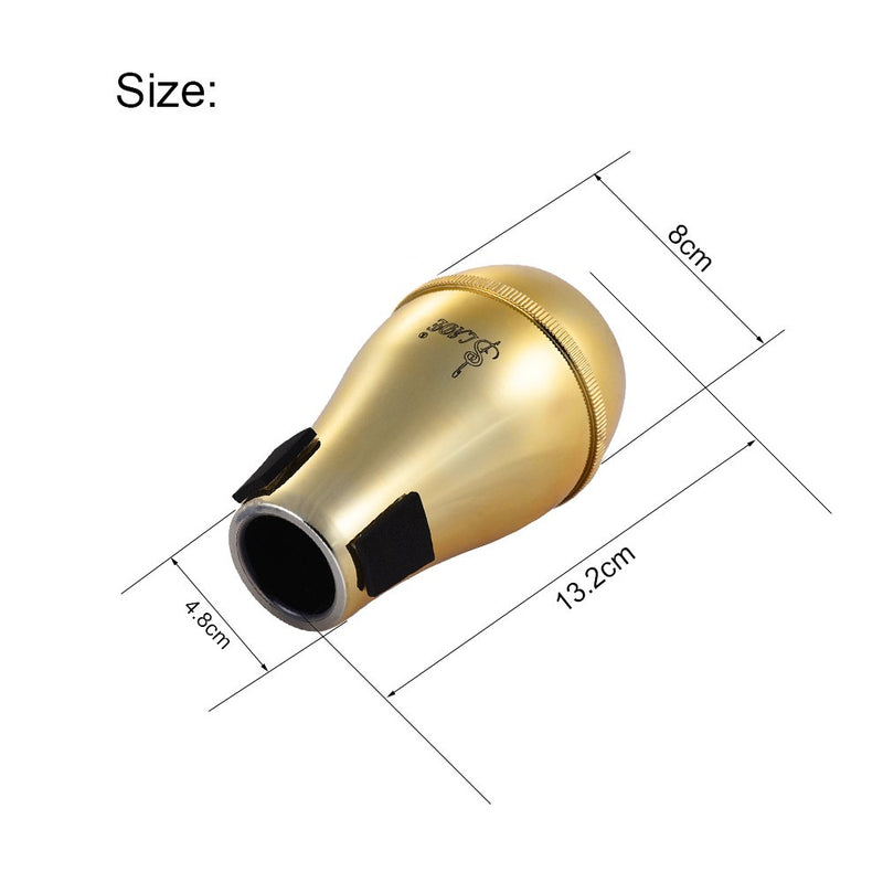 ammoon Practice Trombone Straight Mute Silencer Sourdine ABS Material for Alto Tenor Trombones Golden