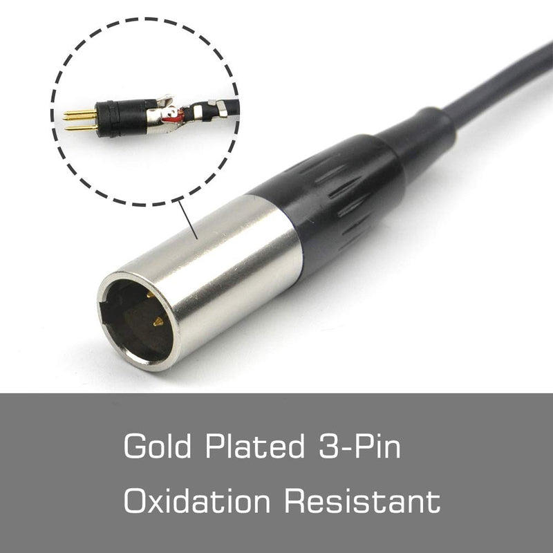 [AUSTRALIA] - HOSONGIN Mini XLR Male to XLR Female Cable, 3 PIN Mini XLR Microphone Cable for Blackmagic Pocket BMPCC 4K Camera Video Assist 4K, Mini XLR 3 Pin Pro Lapel Audio Cable Adapter 