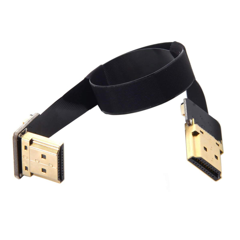 CYFPV FPV HDMI Male to Up Angled 90D HDMI Male HDTV FPC Flat Cable for FPV HDTV Multicopter Aerial Photography (0.2m) 0.2m