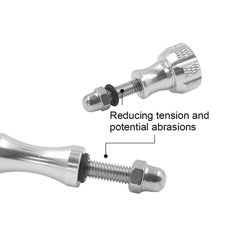 Aluminum Thumbscrew Set for Gopro Session, Durable Thumb Knob for Hero 8,7,6,5,4, 3+, 3, 2, 1,DJI OSMO Action Cameras (3PCS, 1Long + 2 Short) (Silver) Silver