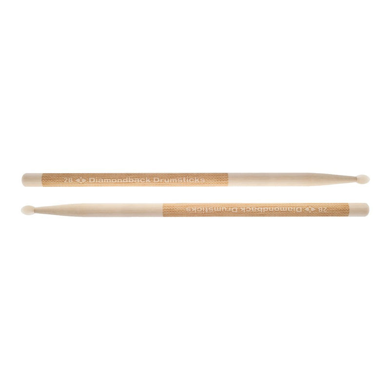 Diamondback Drumsticks Hickory Laser Engraved Drum Sticks (2BN)