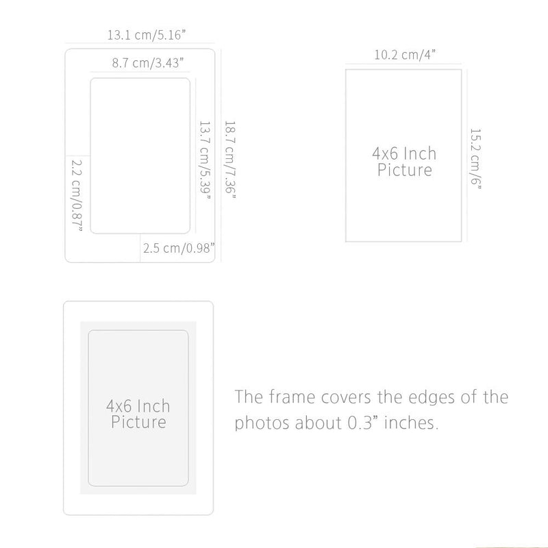 Monolike Paper Photo Frames 4x6 Inch Kraft 20 Pack - Fits 4"x6" Pictures 4x6 Kraft 20p