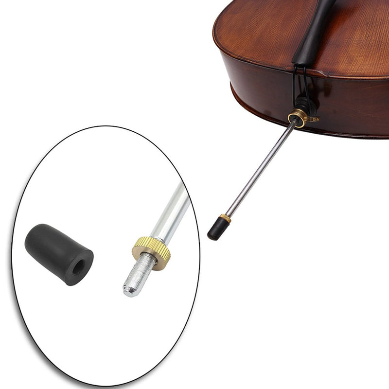 Dilwe 5Pcs Cello Endpin Tip Cap Protector, Portable Cello Rubber Endpin Tip Protector Black for Cello