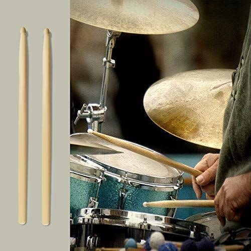 Drum Sticks Set, Oneup 1 Pair 5A Maple Wood Drum Sticks 1 Pair Drum Wire Brushes Retractable Drum Stick Brush and 1 Pair Rods Drum Sticks with Storage Bag for Jazz, Folk