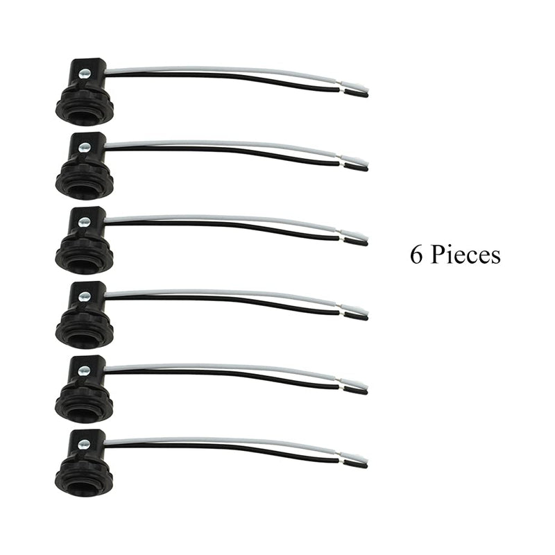 HAHIYO E12 Lamp Holder Screw in Mount Light Socket Bulb Holder Fixture Easy Wire Tighten Down Twist High temperature resistant plastic for Decor Table Electrical Circuit Assorted Total 6pieces black E12-Mode1-6pcs