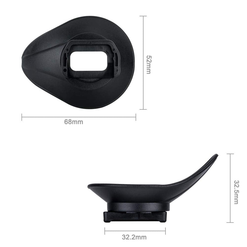 JJC Oval Shape Silicone 360º Rotatable Ergonomic Camera Viewfinder Eyecup Eyepiece for Sony Alpha A6400 A6500 A6600 Replaces Sony FDA-EP17 Eye cup