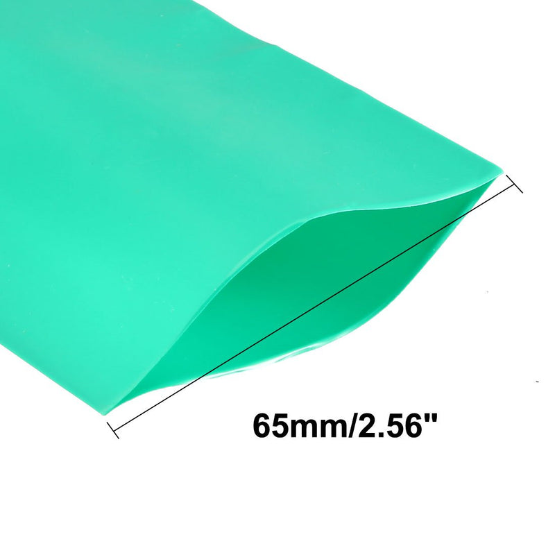 uxcell Battery Wrap PVC Heat Shrink Tubing 65mm Flat Width for AA Power Supplies 5 Meters Length Green