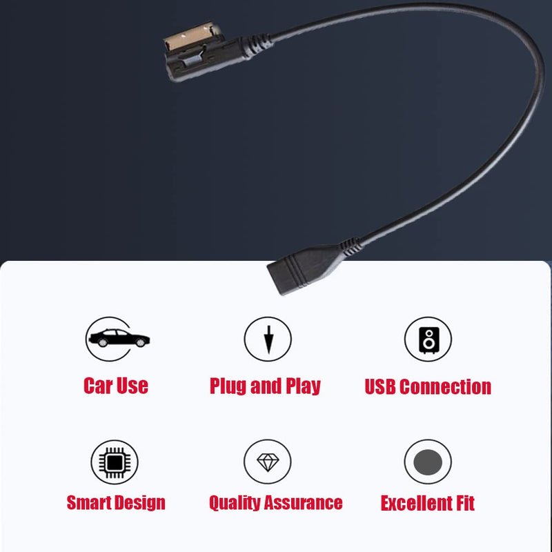 [AUSTRALIA] - Fydun USB Adapter, USB Music Interface AMI MMI AUX MP3 Cable Adapter for Audi A3 S4 A5 S5 A6 S6 A7 A8 Q5 Q7 R8 4F0051510G 