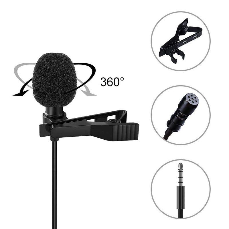 [AUSTRALIA] - 3.5mm Omnidirectional Mic, Tiny External Microphone, Clip-On Android Smartphone Mics for Recording YouTube, Interview, Video Conference, Podcast, Voice Dictation, Kwai Conference, 204 3.5 Interface 