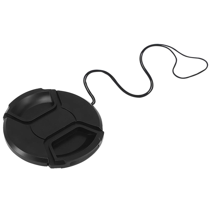 [AUSTRALIA] - Haoge 82mm Center Pinch Snap On Front Lens Cap Cover with Cap Keeper for Canon Nikon Sony Fujifilm Sigma Tamron and Other 82mm Filter Thread Lens 