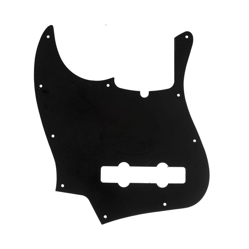 Musiclily Pro 5-String 10-Hole Contemporary J Bass Pickguard for Fender American Jazz Bass, 3Ply Black