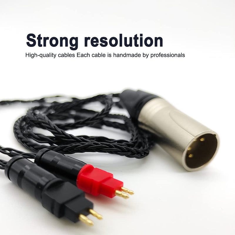 Balanced XLR 4Pin Cable for HD545 HD565 HD580 HD650 HD600 HiFi Cable Made with an Improved 100-strand Soft Teflon Coated Silver Plated Copper Wire 1.8m/5.9ft