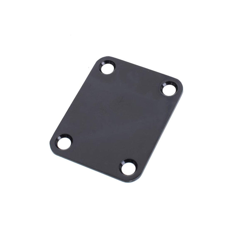 Electric Guitar Neck Plate with Screws for Replacement Electric Guitar Part for Strat Tele Guitar Black