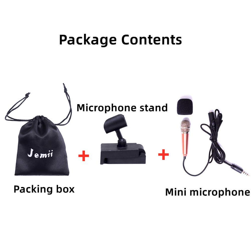 [AUSTRALIA] - Mini Microphone,Omnidirectional Mic for Voice Recording,Chatting and Singing on iPhone,Android (Rose Gold) Rose gold 