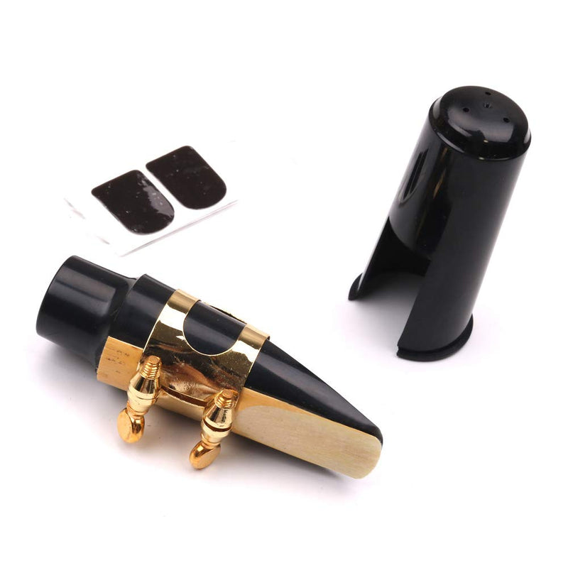 FOVERN1 Alto Sax Saxophone Plastic Mouthpiece with Cap Metal Buckle Reed Kit for Alto Saxophone Saxophone Parts