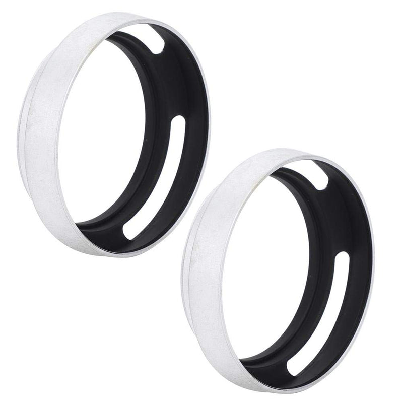 Lens Hood Replacement 2 pcs Aluminum Alloy 52mm Silver Camera Metal Lens Hood Replacement for Leica