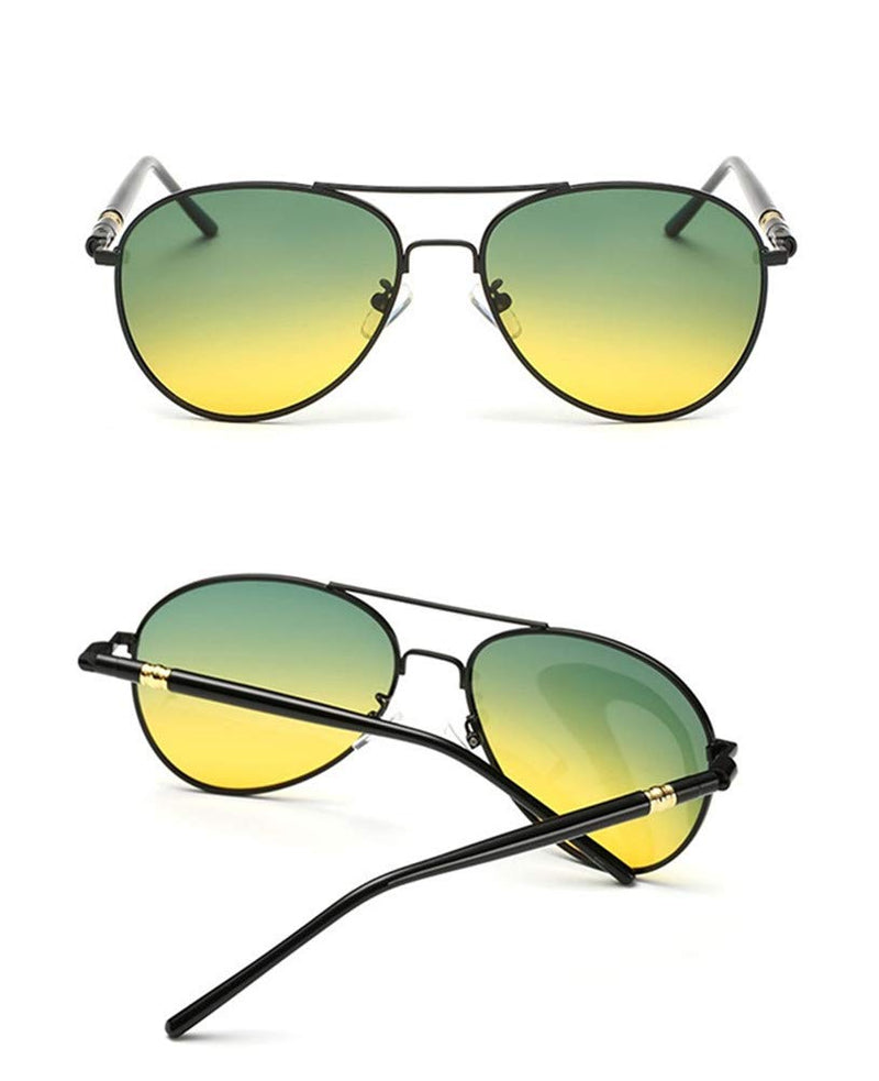 Baselay Night Driving Glasses HD Day Night View Polarized UV400 Sunglass for Men Black