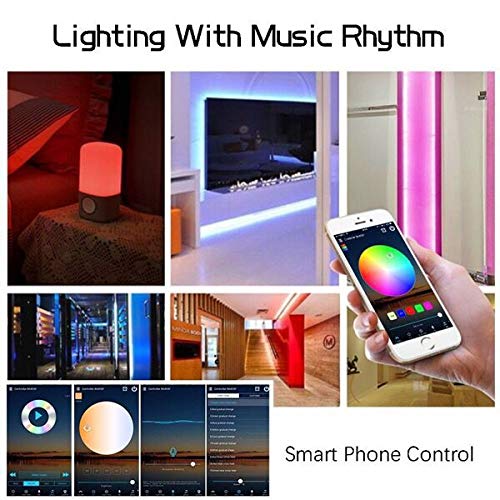 [AUSTRALIA] - RUISHINE 33FT LED Strip Lights WiFi, Wireless Smart Phone Controlled RGB Rope Lights Sync to Music with 24 Key Remote, Flexible Color Changing Strip Kits Compatible with Alexa/Google Home 