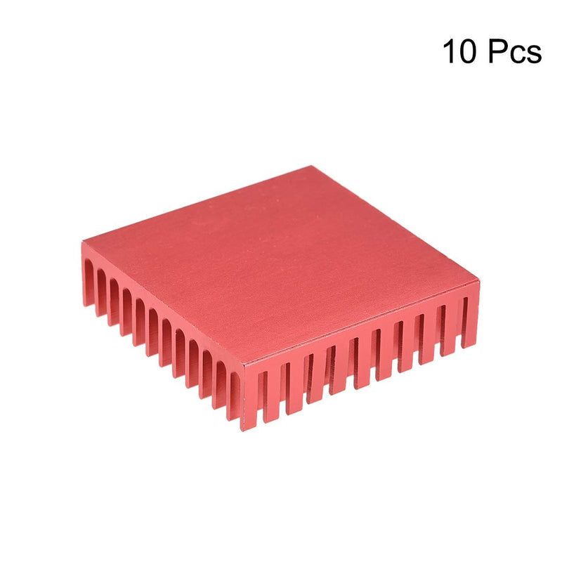 uxcell Electronic Radiators Heatsink for Stepper Motor,3D Printer 40x40x11mm Red 10pcs