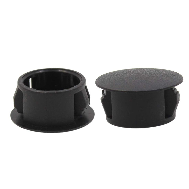 Zorfeter 30 Pcs Black Hole Plugs 16mm (5/8 inch) Plastic Panel Plugs Hole Plugs Post Pipe Insert End Caps 16mm (5/8 inch)