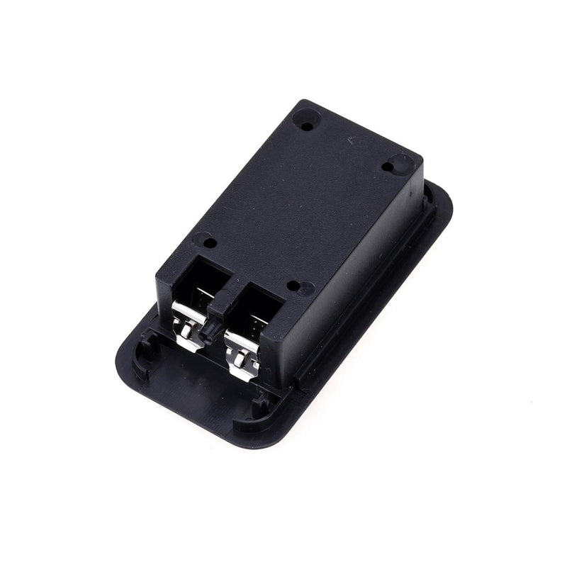 Musiclily Pro 9-Volt Battery Box Case Holder Compartment for Active Guitar Bass, Black Style B