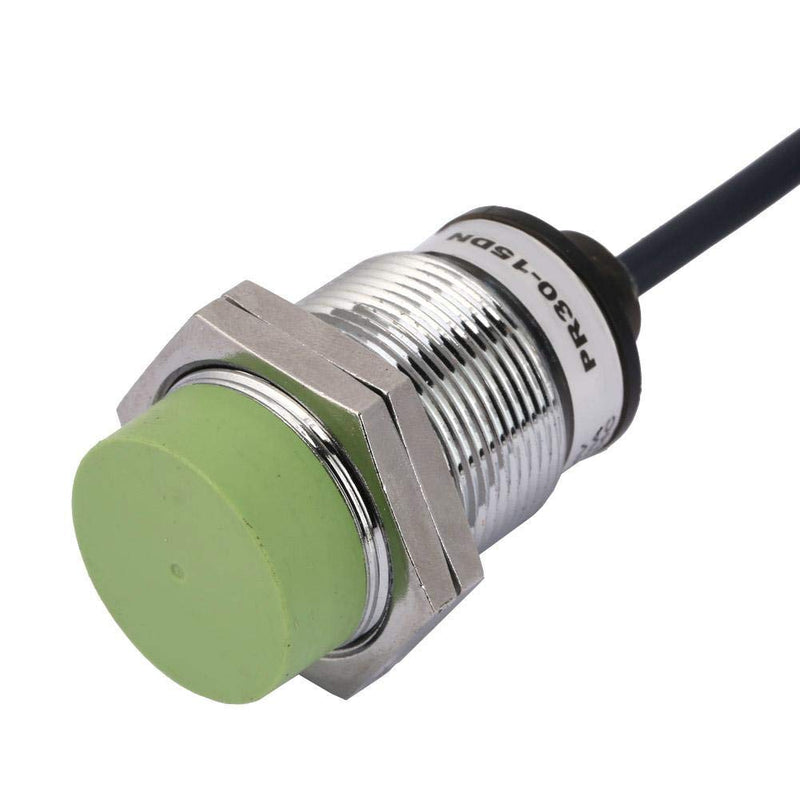 15mm Inductive Proximity Sensor Switch, NPN NO Proximity Detection Sensor Switch Nickel Plated Brass PR30-15DN