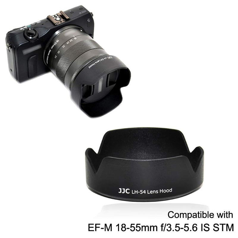 Reversible Lens Hood for Canon EF-M 18-55mm F3.5-5.6 is STM Lens on EOS M6 Mark II M200 M100 M50 M50 Mark II, Replace Canon EW-54 Lens Hood Replace EW-54