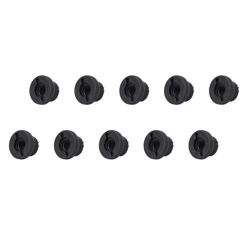 RiToEasysports 10 PCS Plastic Shock Thread Adapter for Microphone Stand, 3/8 Inch Male to 5/8 Inch Female for Microphone Stand