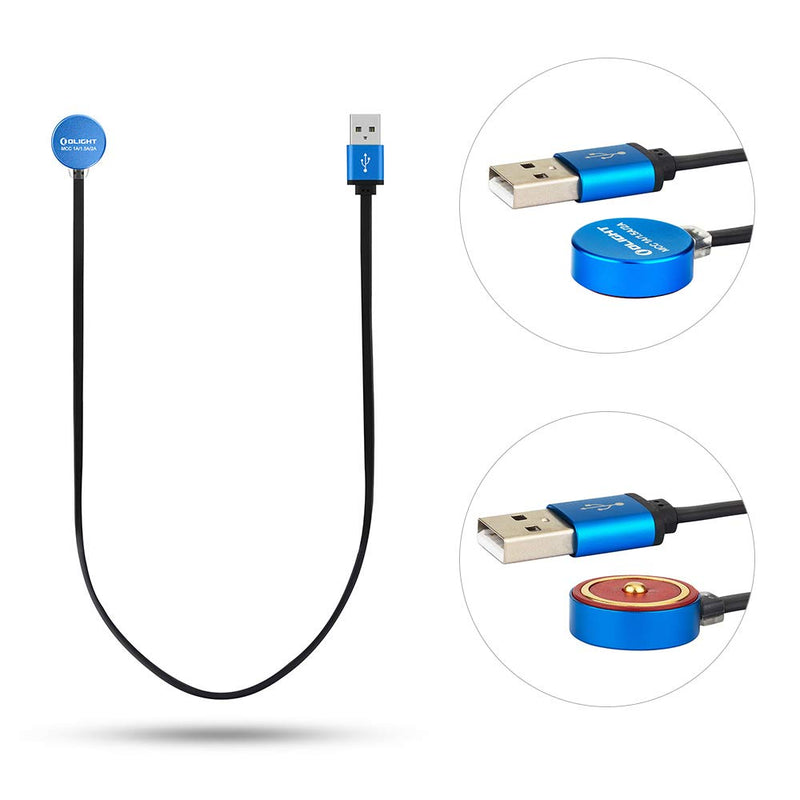 OLIGHT MCC 3 Charger Upgraded Smart Magnetic Charging Cable Only Suitable for Odin/Odin Mini/PL-Pro/Baton3/Warrior Mini2/Perun 2/Seeker 3 pro/Warrior X 3/Warrior 3s/Baldr Pro R