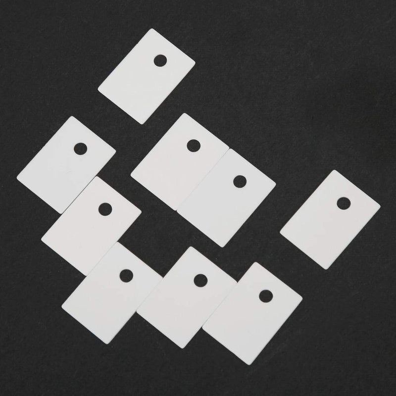 100PCS TO-220 Alumina Ceramic Sheet Cooling Pad Insulating Sheet 3.2mm Hole for MOS Transistor IGBT, 14x20x1mm